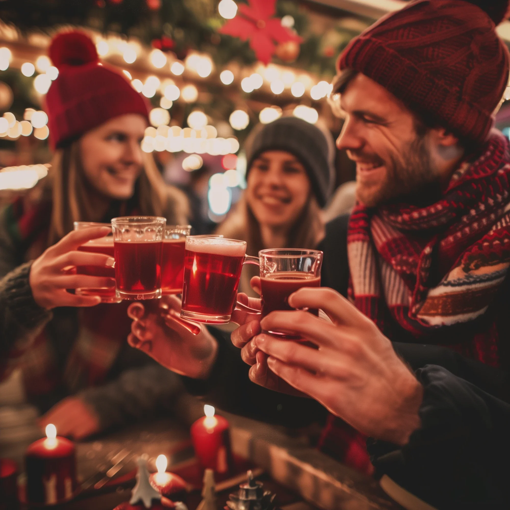 Weihnachtsfeier Ideen 2024 - Glühwein auf dem Weihnachtsmarkt